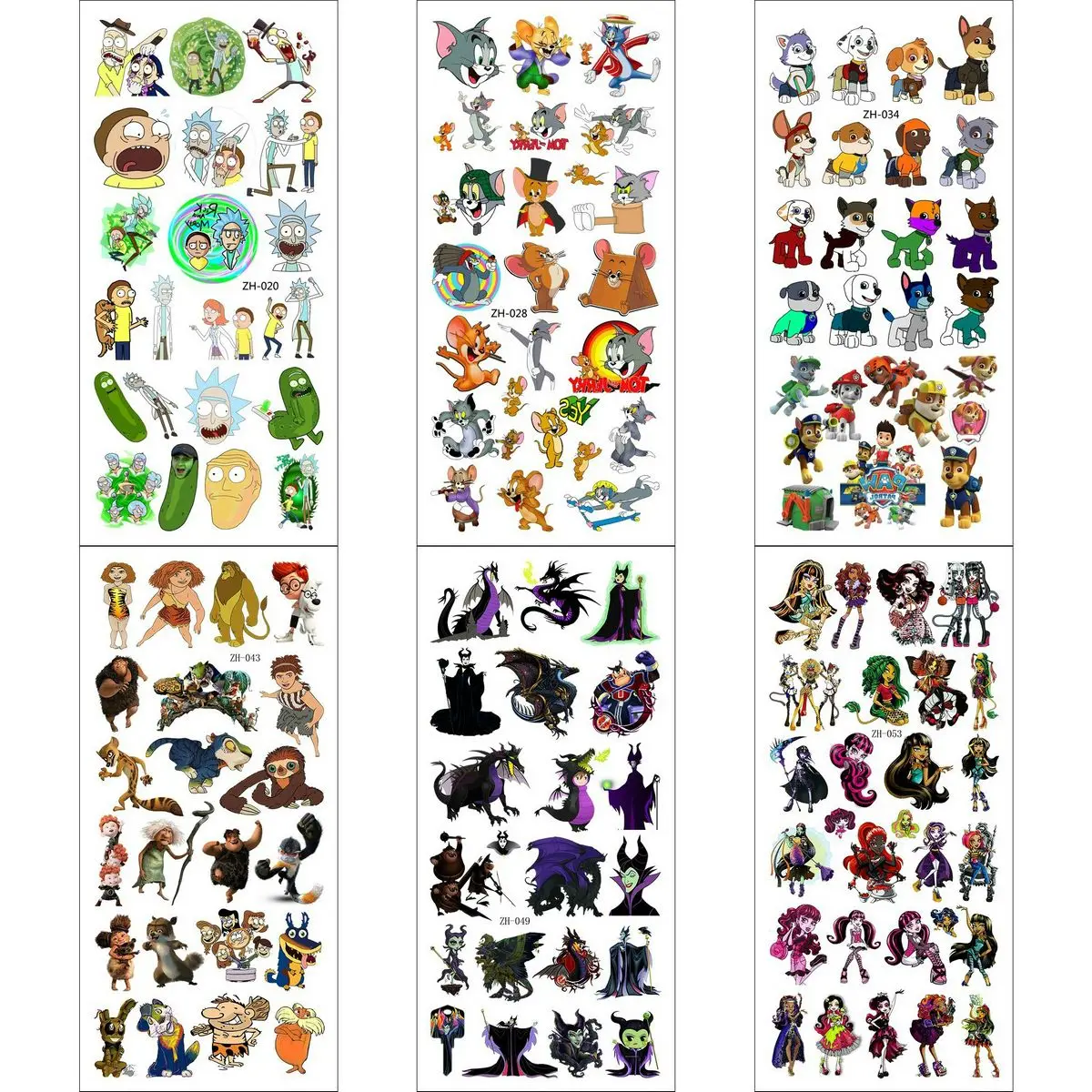 

6PCS/Lot Tattoo Chest Girl Sticker Kids Temporary Body Women Tatoo Waterproof Tatto Fake Tattoos Flash Transfer Water Tatu