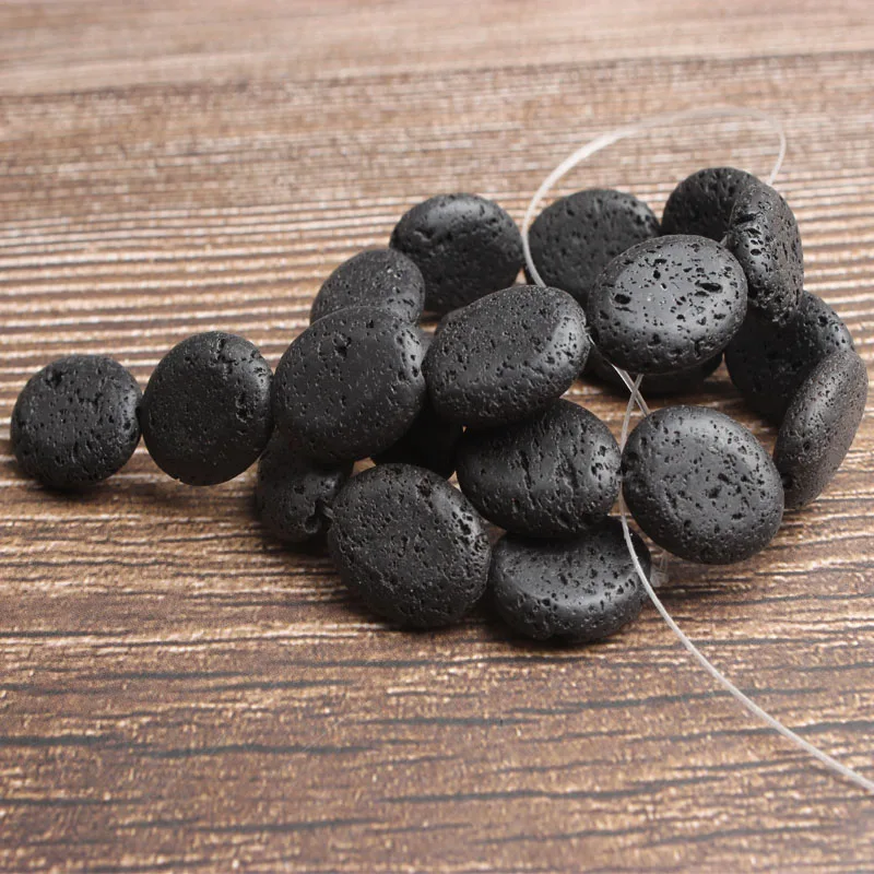 Модные натуральные ювелирные изделия Lan Li из черного лавового камня свободные