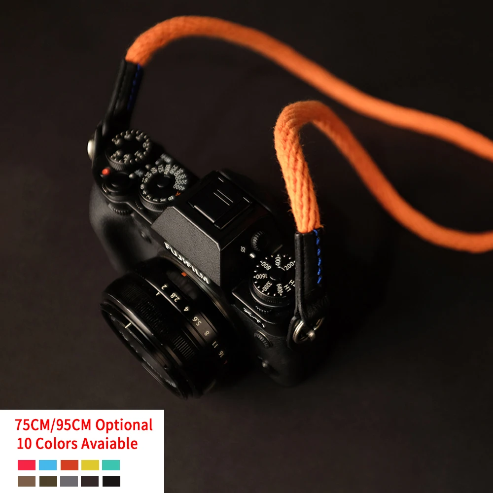 

cam-in 1300-1319 Cotton Universal Camera Neck Strap 75 95cm Length Round Hole WristHand Strap Shoulder Carrying Camera Belt