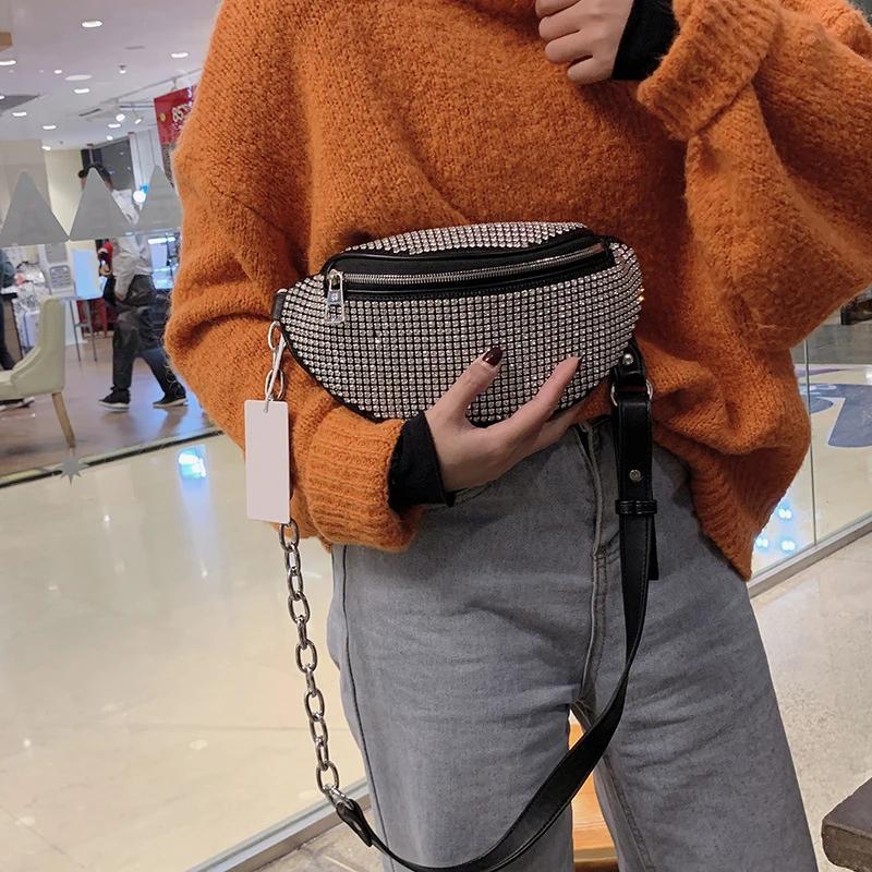 Индивидуальная Женская нагрудная сумка Стразы 2020 Новая Элегантная Модная