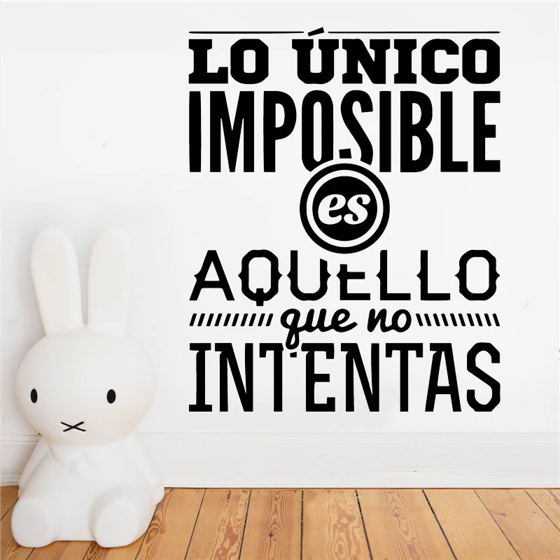 

Spanish Sentences Wall Stickers For Room Decoration Wall Decal waterproof Vinyl Decal Sticker Frase Wallpaper Poster Mural RU401