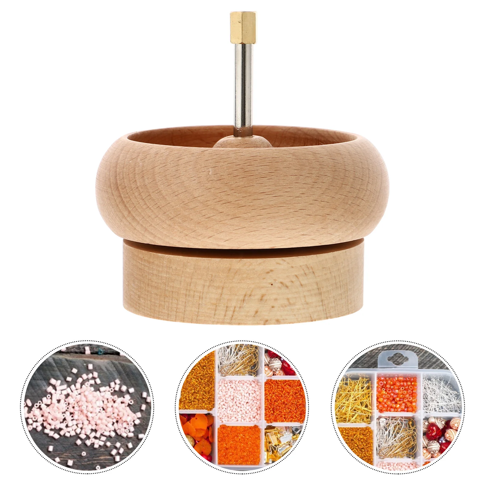 

1 Set DIY Bead Crafts Bowl DIY Making Bead Holder Beading Bowl With Needle