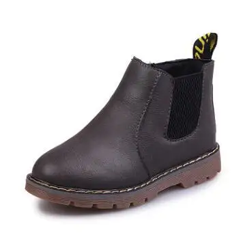 New Children Snow Boots Autumn Thickening Cotton Shoes Boys Girls Waterproof Non-slip Ankle Boots Kids Leather Boots Fashio - Цвет: Gray