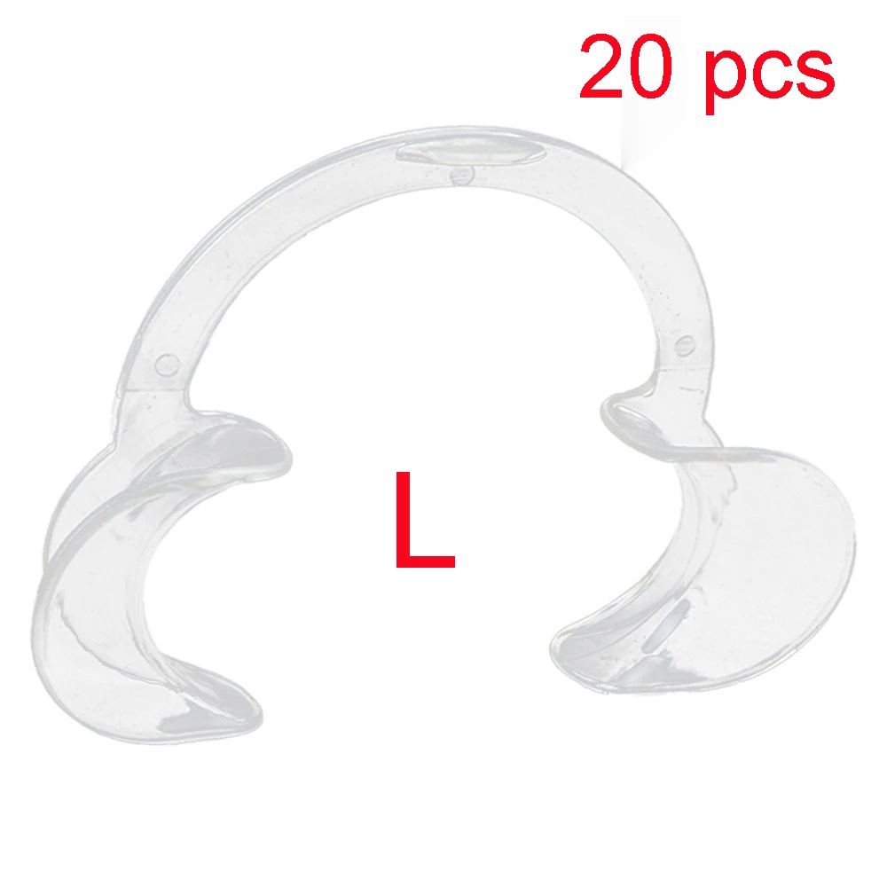 20 pc Transparent L 20pcs C Форма роторасширитель рот кляп стоматологические инструменты для щек Ретрактор рот Рассекатель губы ротовой роторасширитель для чистки стоматологические материалы - Цвет: 20 pc Transparent L