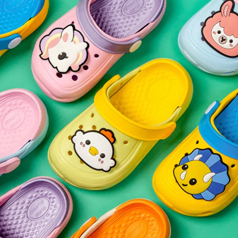 Пляжные сандалии с единорогом для мальчиков и девочек Мягкие Шлепанцы из ЭВА