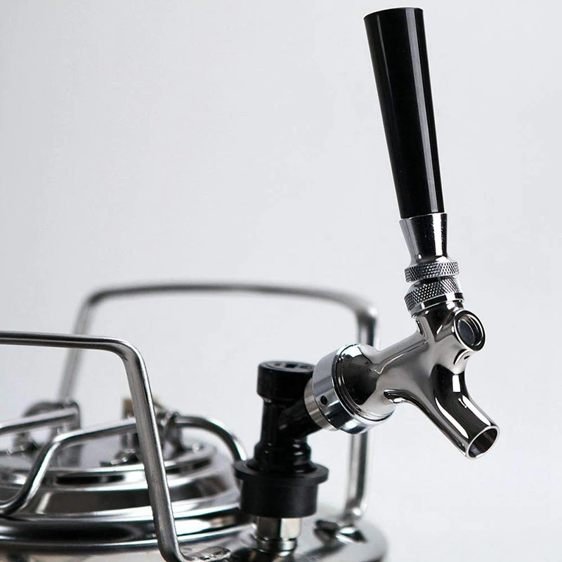 

Beer Tap Faucet with Ball Lock Liquid Quick Disconnect Chrome Plating Faucet Beer Keg Tap for Home Brew Beer Dispenser