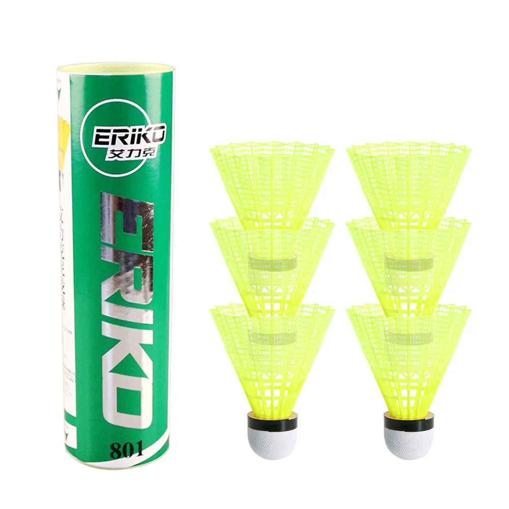 Горячая Распродажа 6 шт. Желтые Нейлоновые воланы для бадминтона | Спорт и