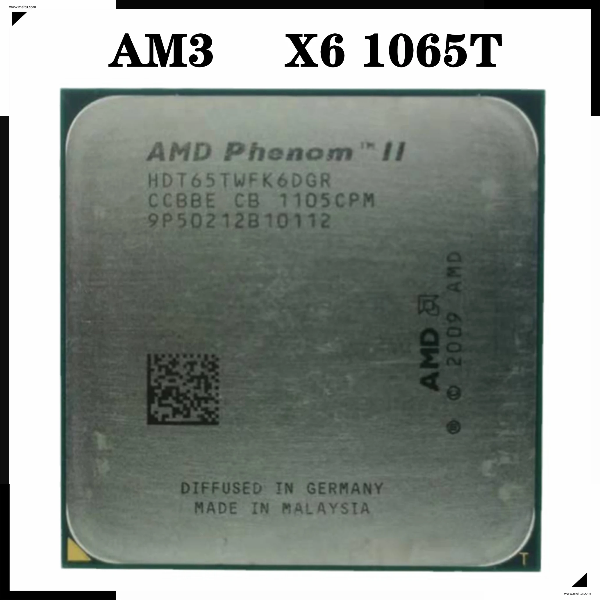 Настольный Процессор Phenom II X6 1065T 1065 2 9G 95 Вт шестиядерный процессор HDT65TWFK6DGR разъем