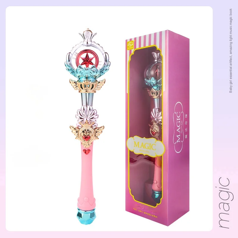 

Disney Rapunzel Magic Wand Handheld Luminous Music Starry Sky Electric Light Scepter Girls Toys Hobbies Action For Children Gift