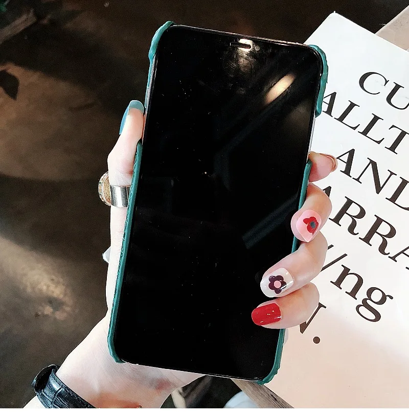 Чехол из натуральной крокодиловой змеиной кожи, PU кожаный чехол для iPhone 11 Pro Max XS 6s 6 7 8 Plus X XR, чехол для карт, держатель, жесткая задняя крышка