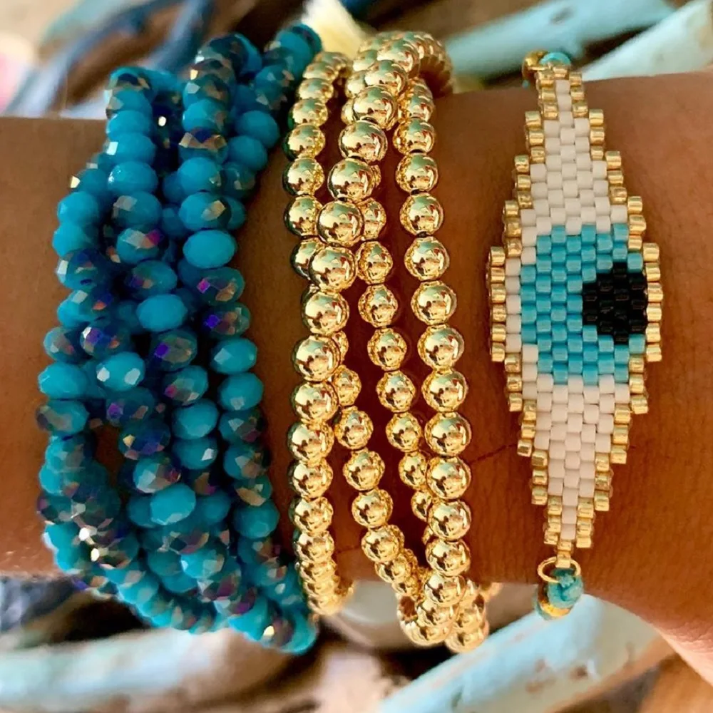 SHINUSBOHO 2020 Новый Индеец miyaki браслет Lady Evil Eyes Puseras Mujer Moda Joyeria ювелирный женский из