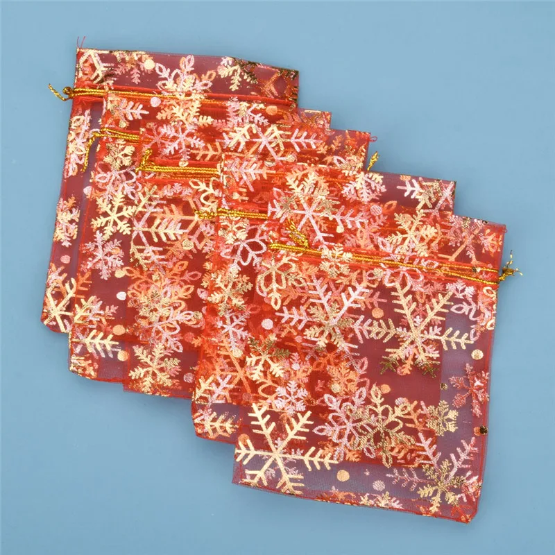 50 шт. сумки из органзы в форме цветка звезды свадебные подарки на Рождество