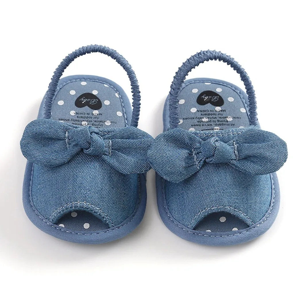 TELOTUNY/сандалии для маленьких девочек Милая нескользящая обувь принцессы с бантом