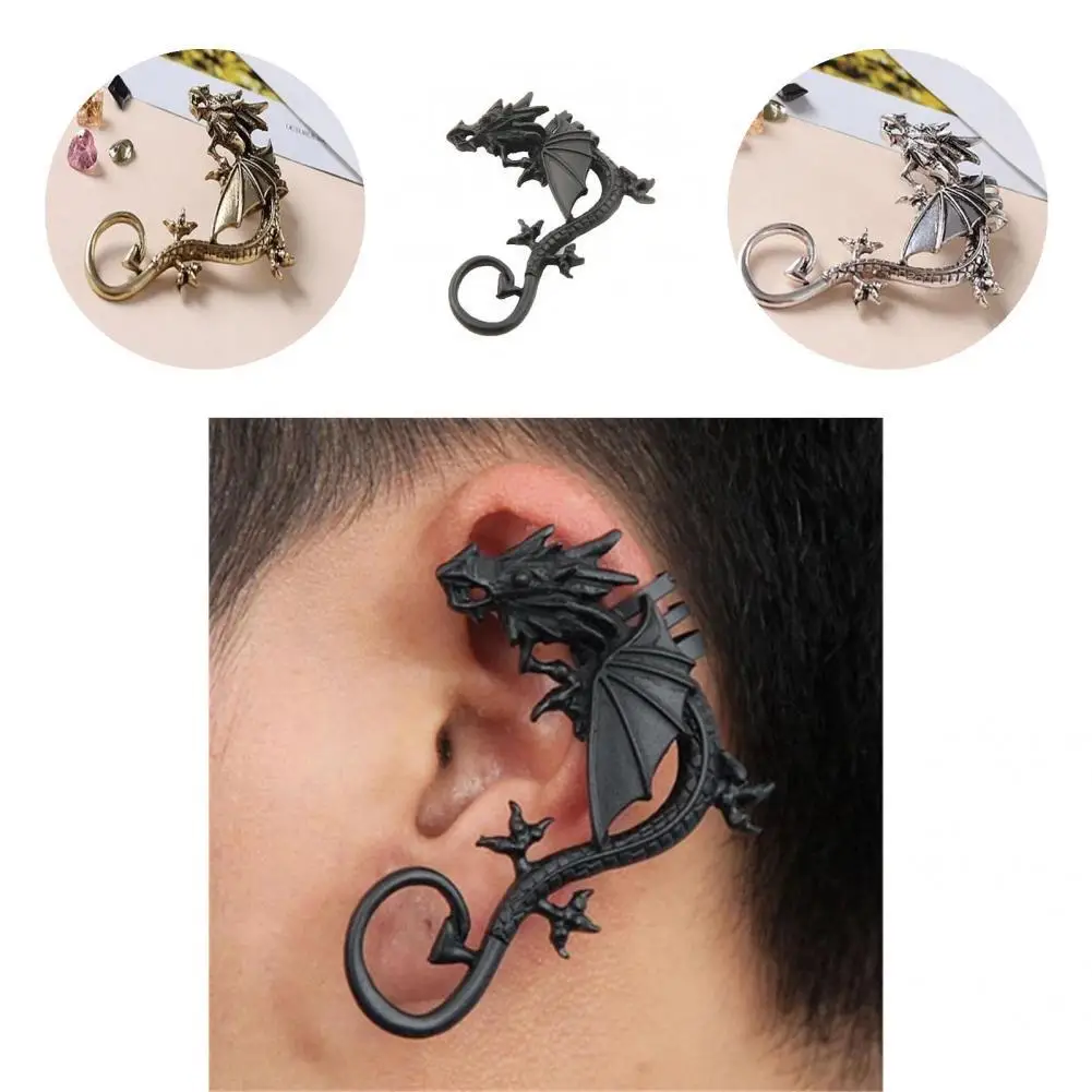 

1Pc Ear Clip Creative Ornament Dragon Shape Ear Cuff for Dating Ear Cuff Ear Wrap
