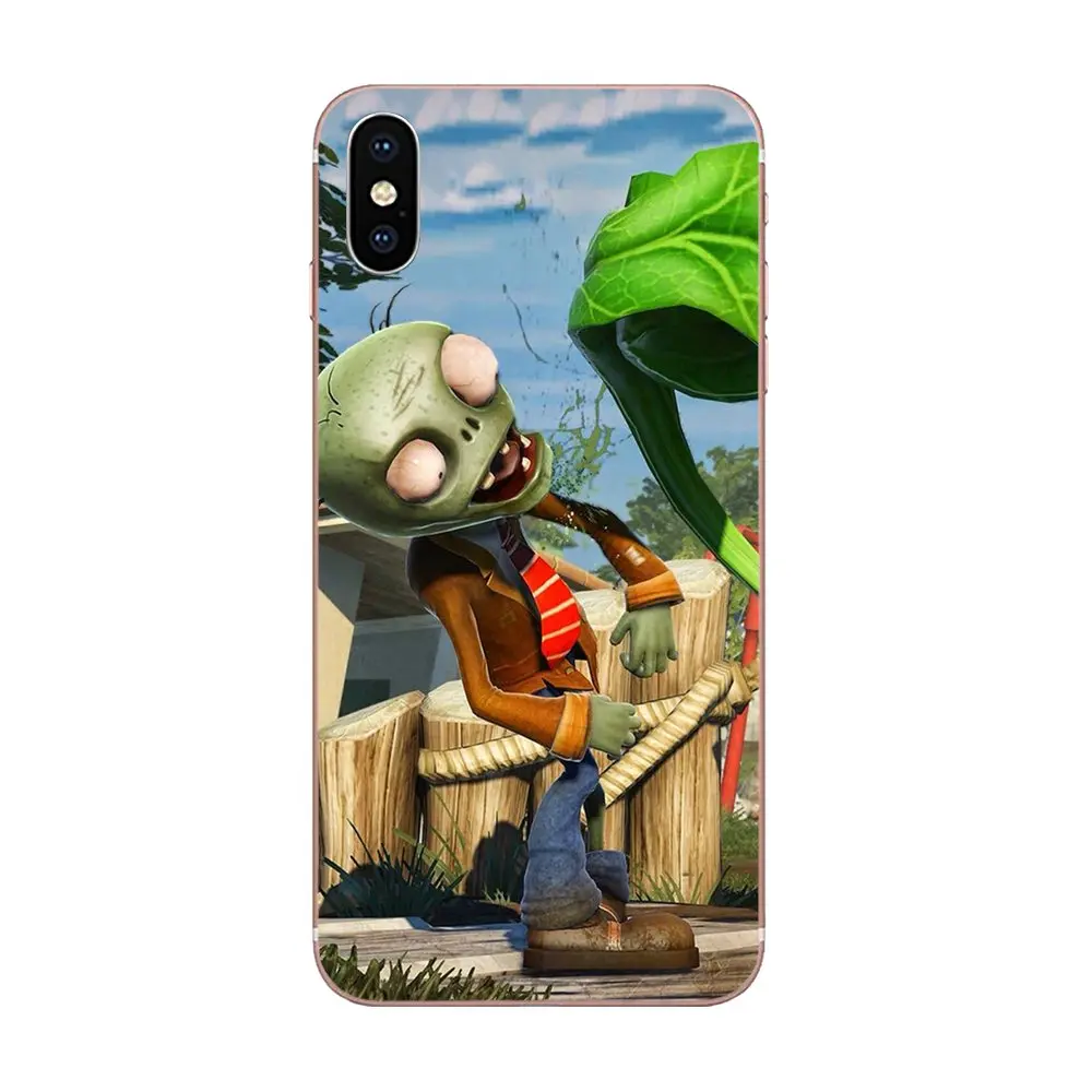 Мягкий Кап Coque с изображением героев Plants Vs Zombies Растения против Зомби для samsung Galaxy