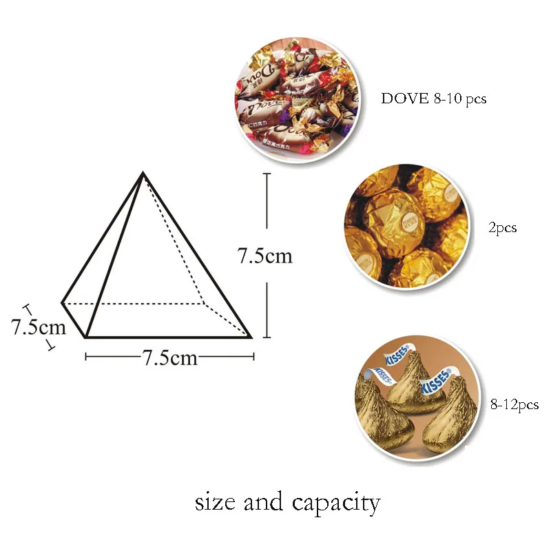 Бумажные свадебные коробочки для конфет сувенирная Подарочная коробка Упаковка