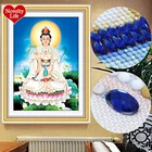 DIY 5D Алмазная вышивка часть круглый Религия Буддизм Гуаньинь алмазов картина по номерам Вышивка крестом домашний декор