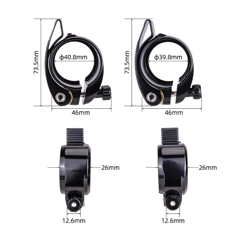 

39.8/40.8mm Bicycle Seat Tube Clip Riding Supply MTB Bike Aluminum Alloy Seatpost Clamp