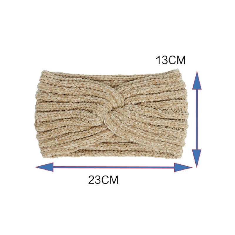 

Winter Ear Warmer Headband Women Fashion Elastic Wool Knitted Headband Head Wrap Hairband Girls Elegant Hair Band Accessories