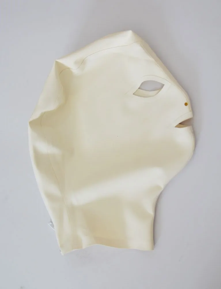 Белая латексная маска резиновый капюшон для вечеринки одежда костюм кошки