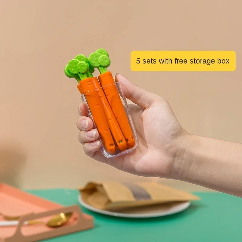 

Creative Food Snack Seal Clip Radish Seal Clip Bag Magnet Storage Box 5 For Refrigerator