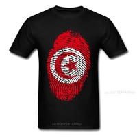tunisia flag fingerprint t shirt men t shirt hot sale national flags tops vintage tee hipster summer clothing groups tshirt