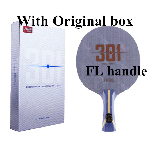 FL Blade with box Новинка DHS Hurricane 301(H301) ракетка для настольного тенниса(как N301) Arylate Carbon ALC ракетка для Пинг-Понга Летучая мышь ракетка - Цвет: FL Blade with box