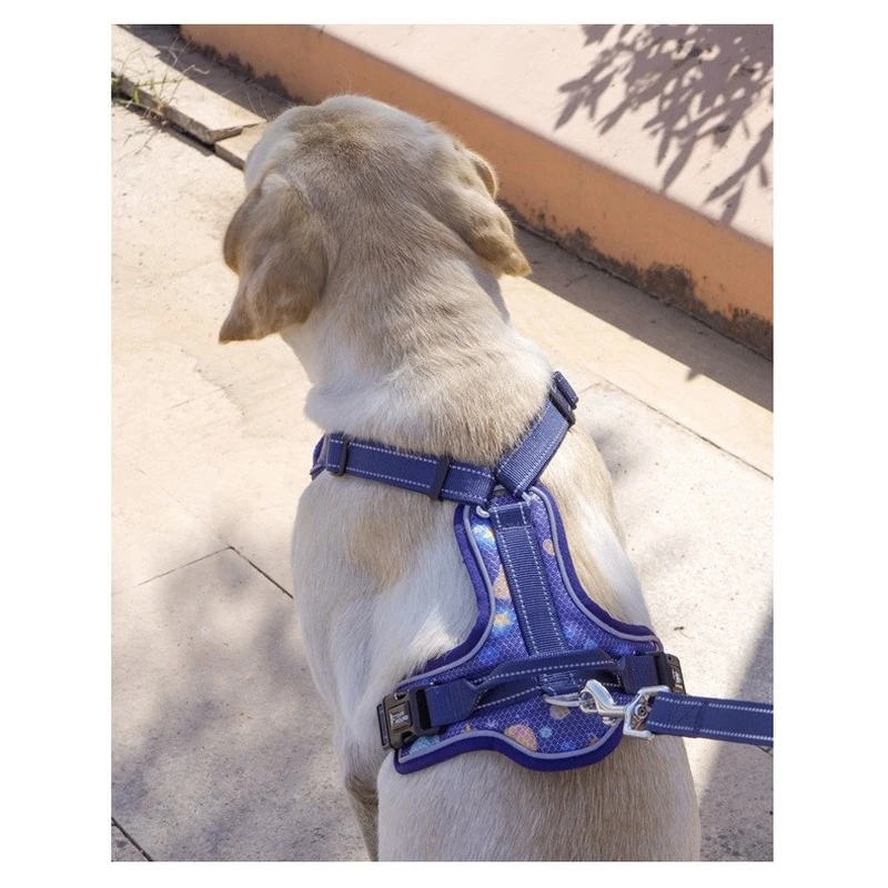 Светоотражающий Поводок для собак регулируемый не тянет нейлон Сбруя поводок