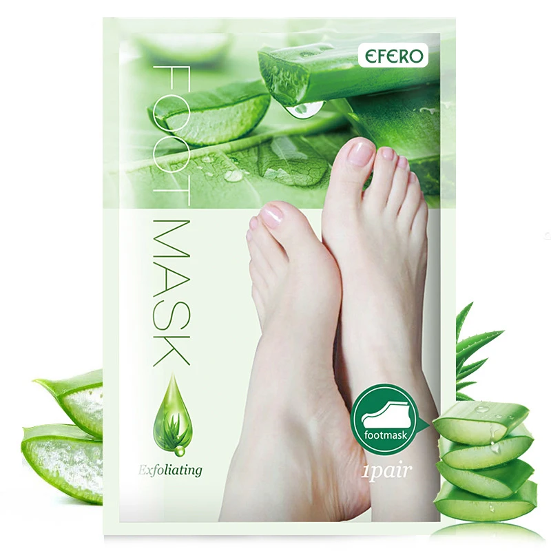 

1Pair Aloe Vera Foot Mask Peeling for Legs Feet Mask Scrub Exfoliating for Pedicure Anti Crack Heel Remove Skin Foot Care Patch