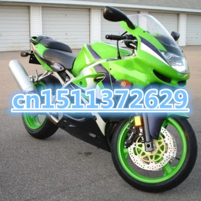 

High performance low price black pattern of grass green fairing without tank suit for Kawasaki Ninja ZX6R 1998-1999