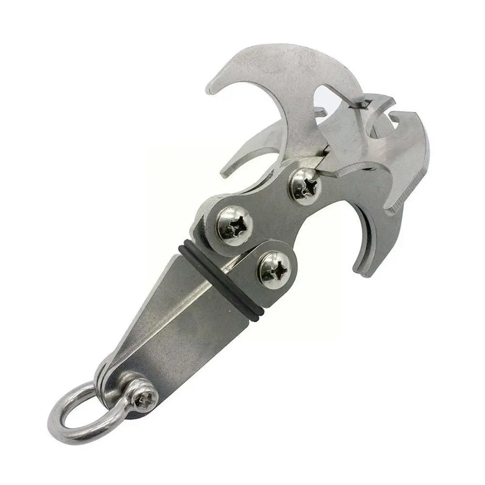 

Outdoor Tools Folding Gravity Grappling Hook Outdoor Climbing Tool Accessories Survival Camping Carabiner Claw A3k8