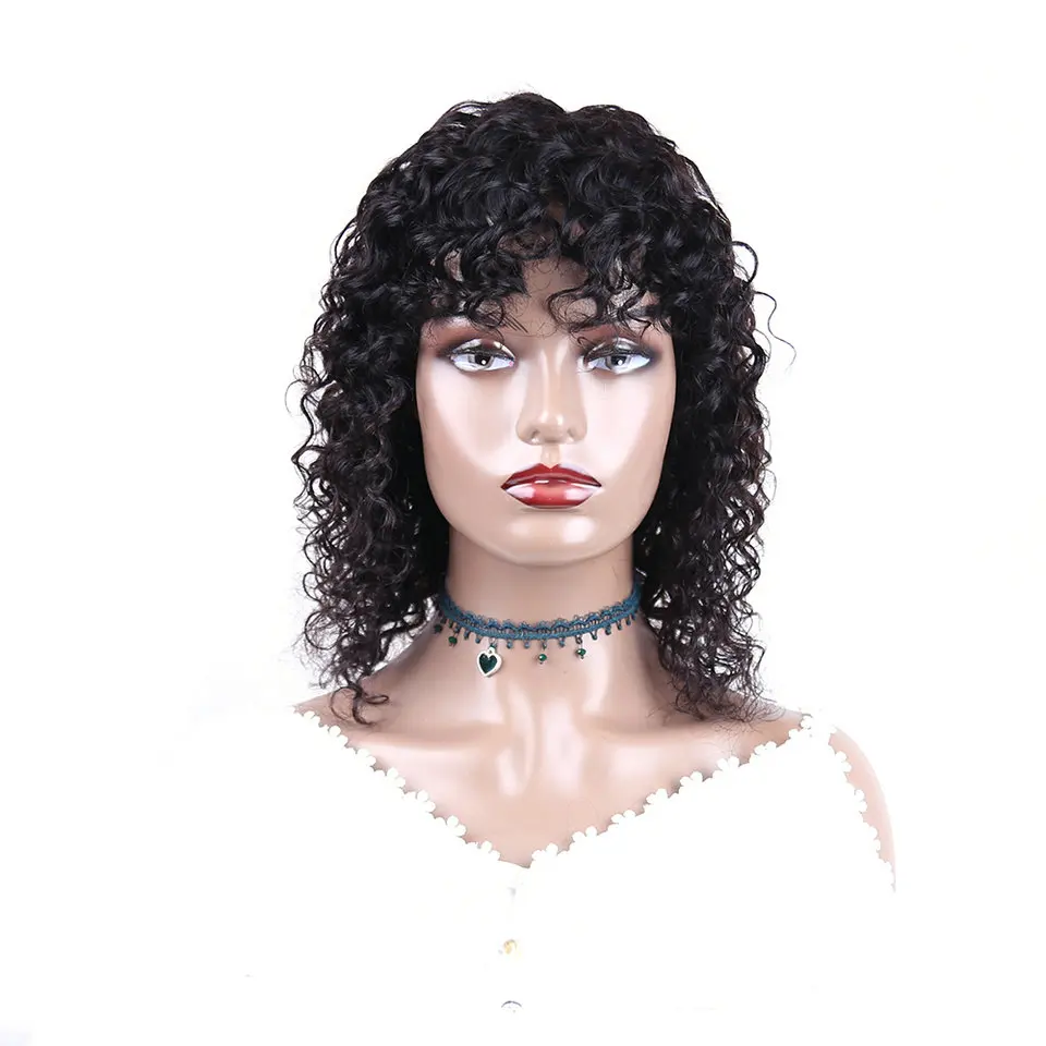 EMOL Короткие парики из человеческих волос с глубокой волной Боба бразильские