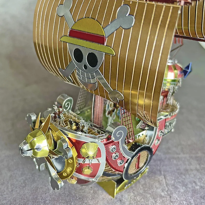 One Piece Puzzle della Going Merry di metallo con taglio laser 6