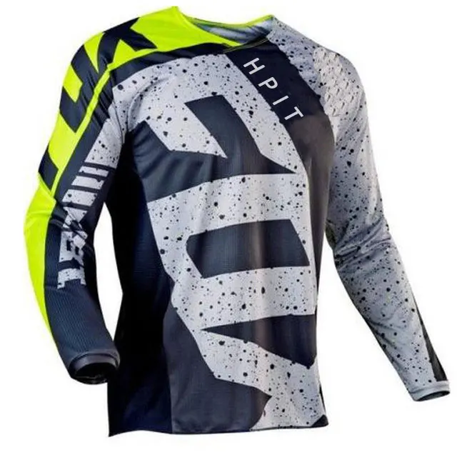 

2021 Team mtb Motocross Jersey hpit Fox Maillot DH Cycling Downhill Jersey