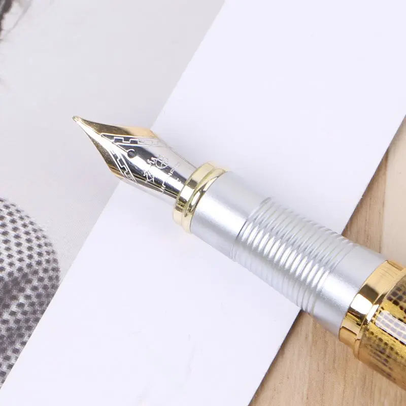 

HOT! Jinhao X250 18kgp Fountain Pen Medium Nib Deluxe Gold New