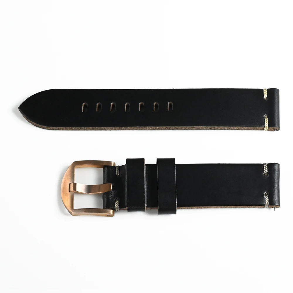 San Martin Quick Release Leather Watch Bands Premium Horween Cowhide Strap 20mm Flexible Replacement Watchbands Pin Buckle