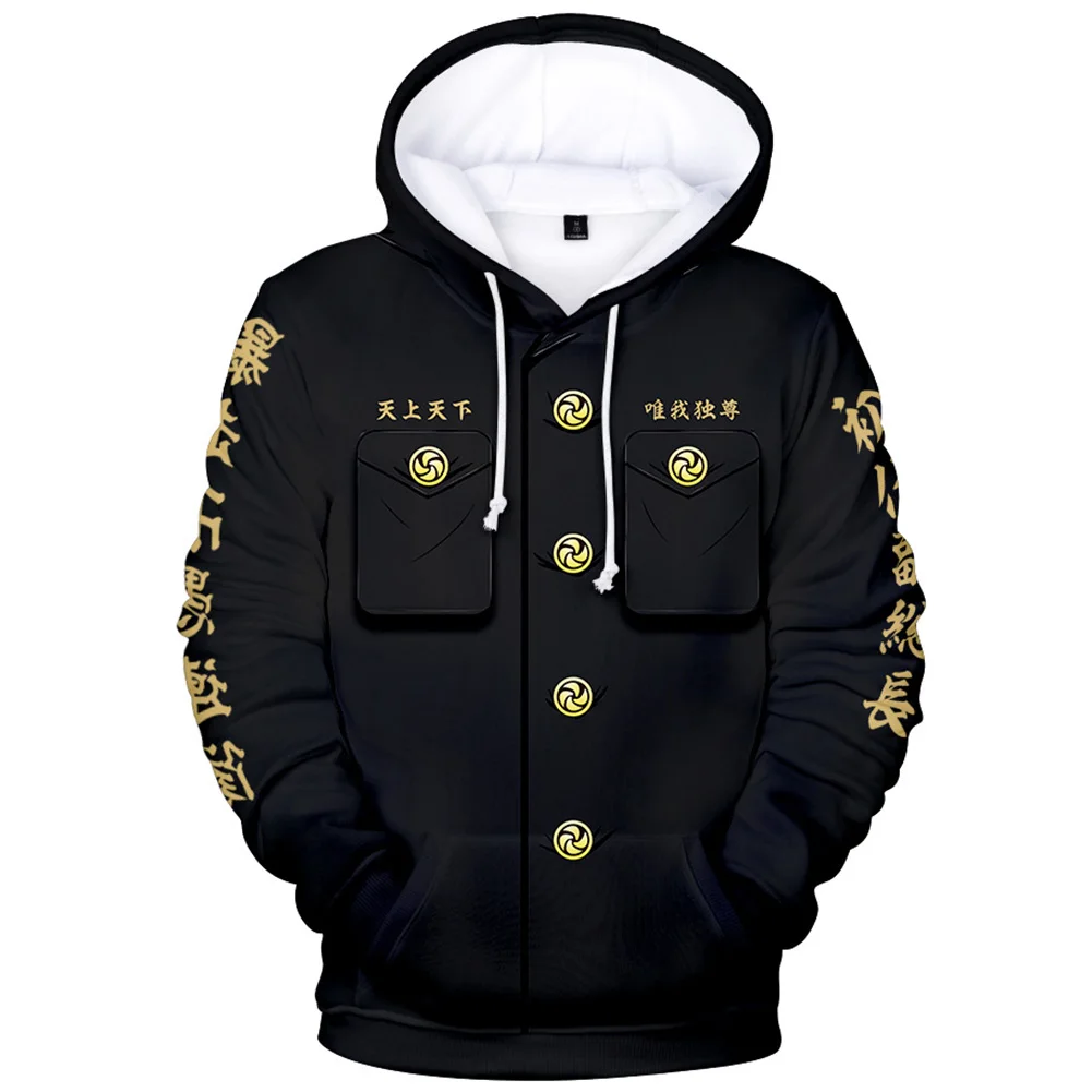 

Anime Tokyo Revengers Draken Ryuguji Ken Hoodie 3D Print Adult Sweatshirt Casual Streetwear Pullover
