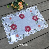 rectangular embroidered tablecloth cup mat tray mat coffee mat vase mat table lamp decorative mat