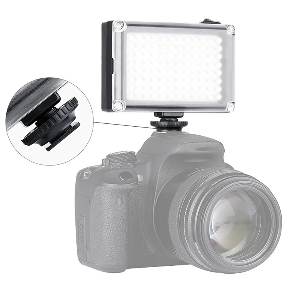 96 LED Video Light On-camera Photo Studio Lighting Hot Shoe Lamp Vlog Fill For Phone Camcorder Canon Nikon DSLR Camera | Электроника