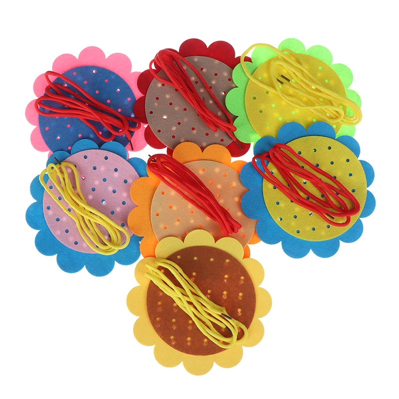 Manual de ense&ntilde;anza de jard&iacute;n de Juguetes educativos de Aprendizaje Temprano DIY, tejido de tela Montessori, materiales para de beb&eacute;, material did&aacute;ctico, juguetes de matem&aacute;ticas-0