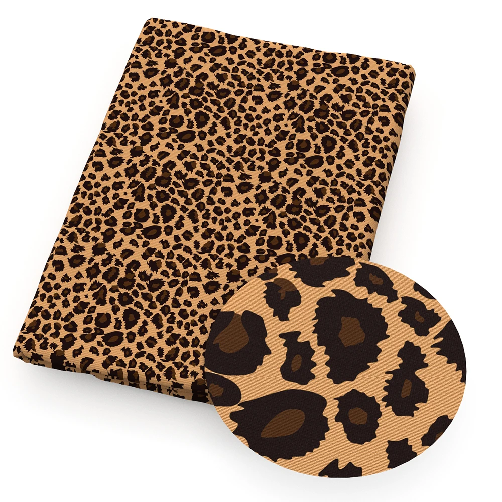 Радужная леопардовая ткань из полиэстера и хлопка для шитья ручной работы