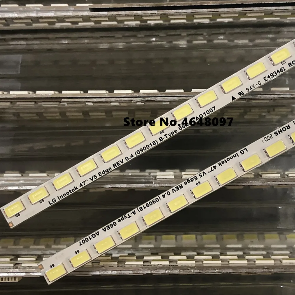 533mm 4pcs LED Strips for 3660L-0349A 3660L-0348A LG INNOTEK 47" V5 EDGE REV 0.4 A+B 47LE5300 47LX6500 47LE5400 LC470EUN |