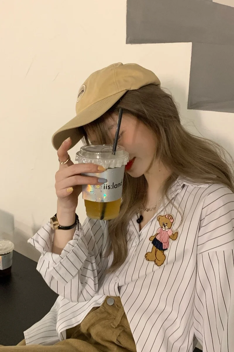 Энергичная маленькая мягкая рубашка для девушек в Корейском стиле школы и