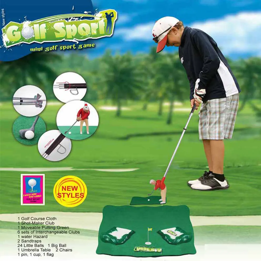 2021 New Best Sale Golf Ball Sport Set For Kids Adult Golf Game Set Portable Golf Toy Set Mini Golfing Man Game Indoo
