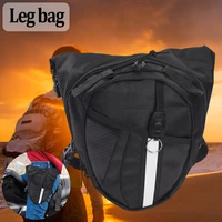 2l motorcycle leg bag black elastic belt waterproof canvas drop waist bag storage pouch motorbike accessories for unisex general
