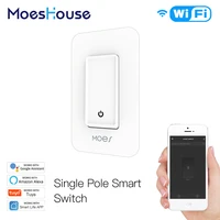us wifi smart light switch control by smart lifetuya app works with alexa google home for voice control no hub required
