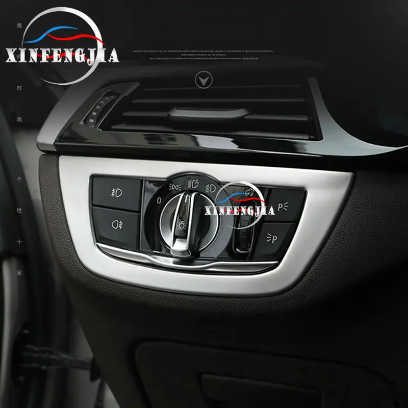 Для BMW 5 серии G30 G31 17 18 нержавеющая рама переключателя фар Крышка отделка|Лепнина
