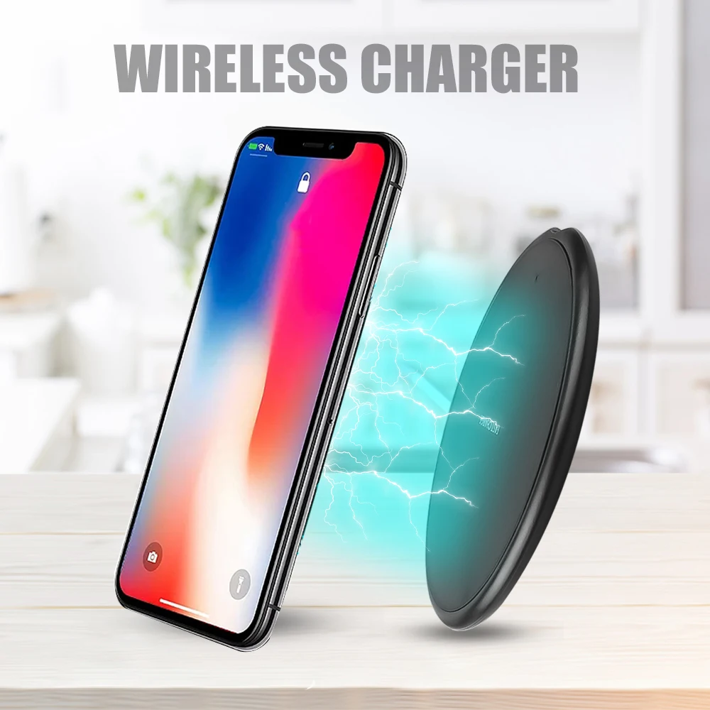 Беспроводное зарядное устройство 10 Вт для телефона Samsung Galaxy S9 S8 S7 USB-зарядка IPhone