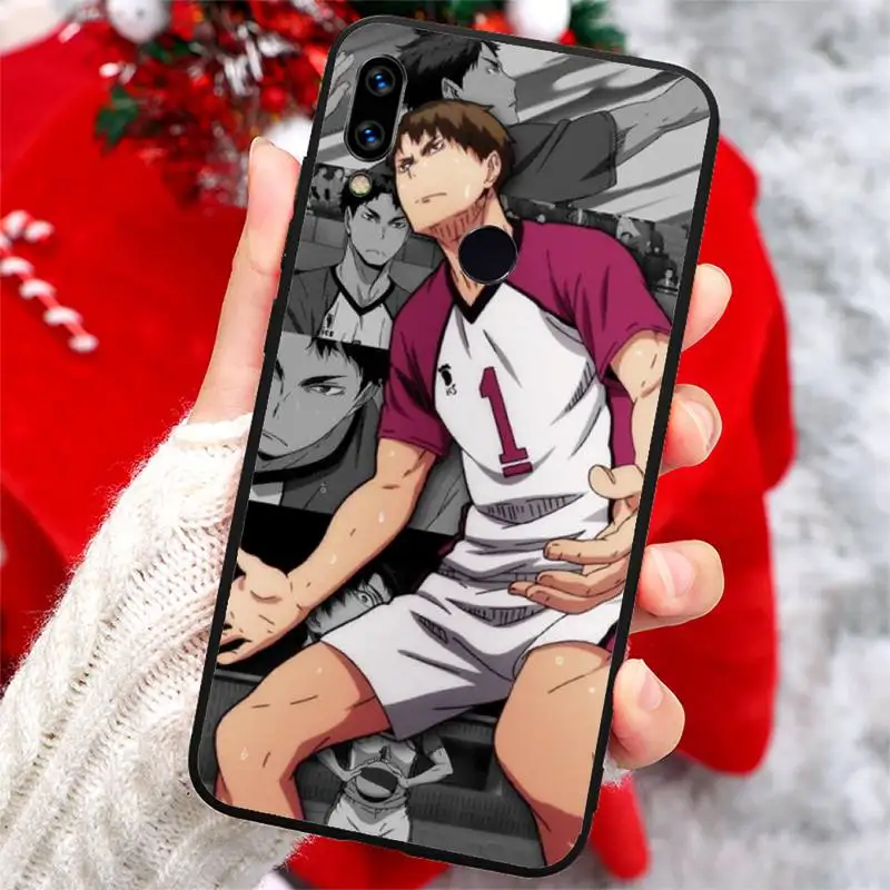 

Ushijima Wakatoshi Shiratorizawa Haikyuu Phone Case For Xiaomi Redmi note 7 8 9 t k30 max3 9 s 10 pro lite