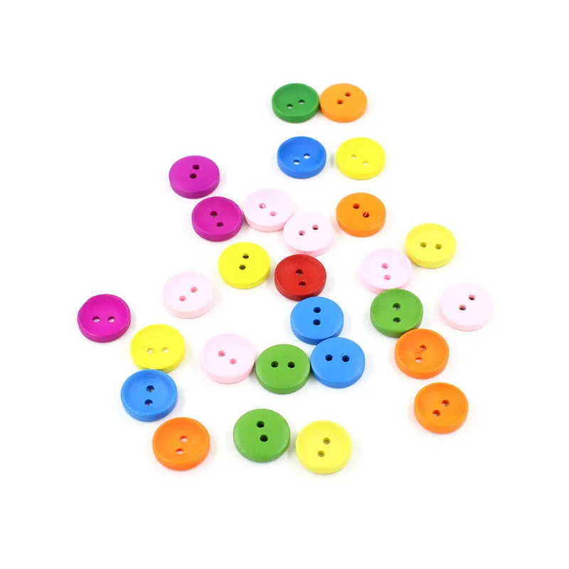 50/100 шт. деревянные пуговицы 15 мм